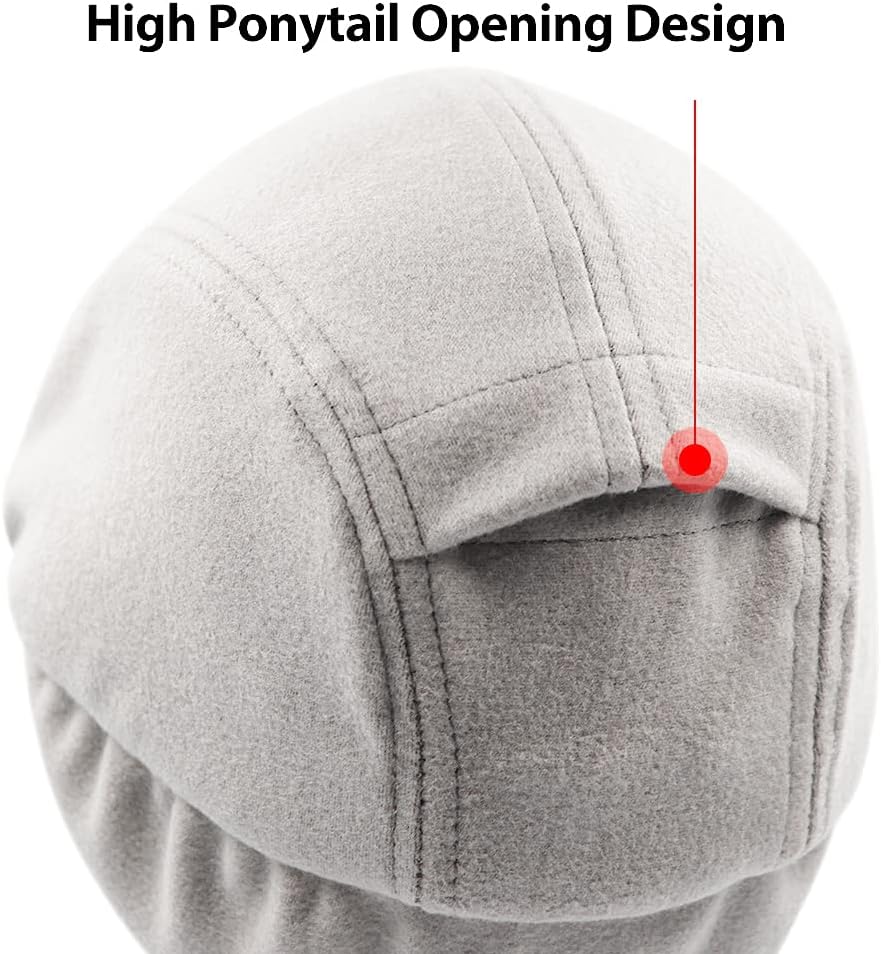 Women Winter Fleece Baseball Caps with Drop Down Ear Warmer Girl Ponytail Hats Camp Ski Running Cap Men Cold Weather Visor