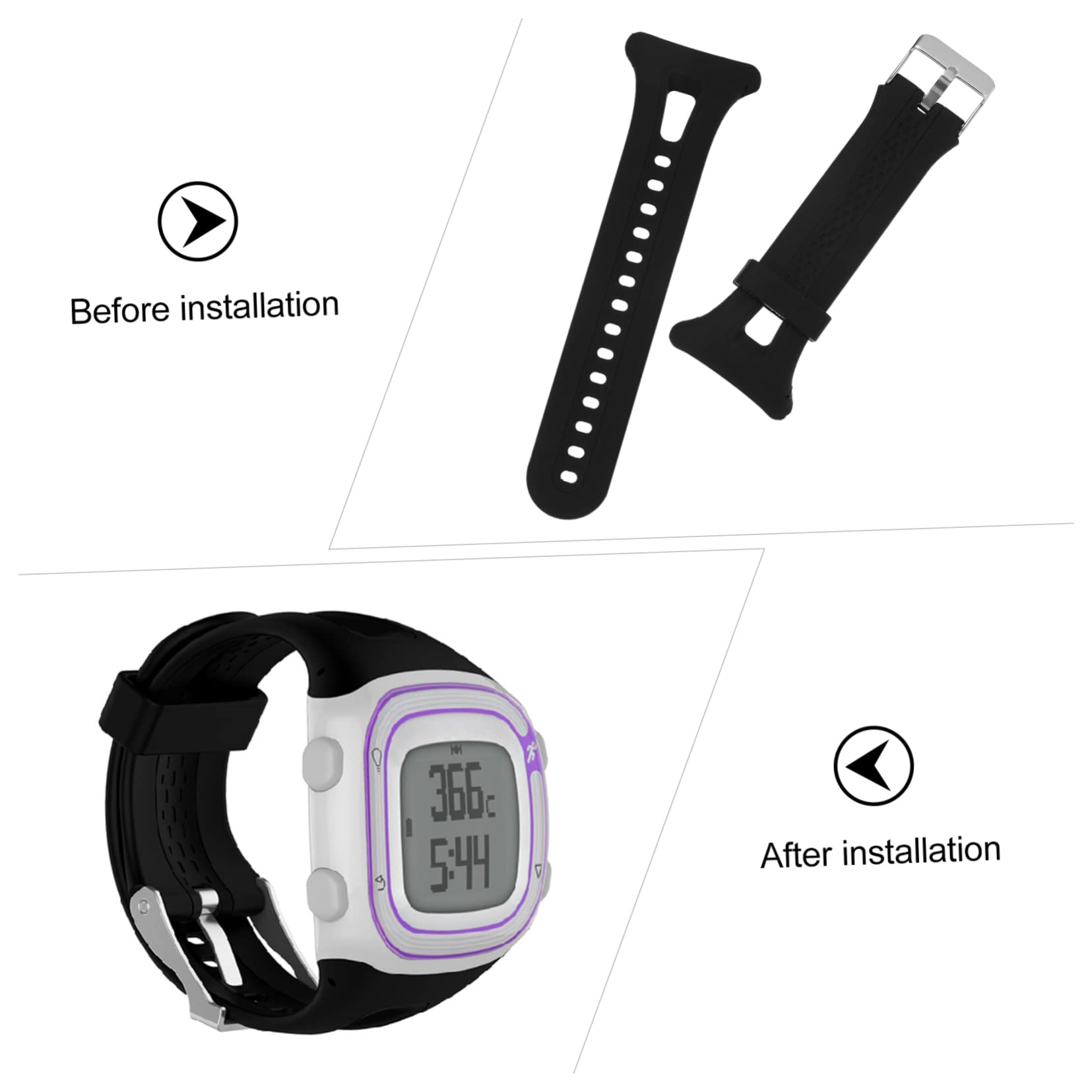 LIFKOME Quick Release Silicone Watch Strap for Forerunner Comfortable and Wrist Band for Sports and Daily Wear Unisex Design