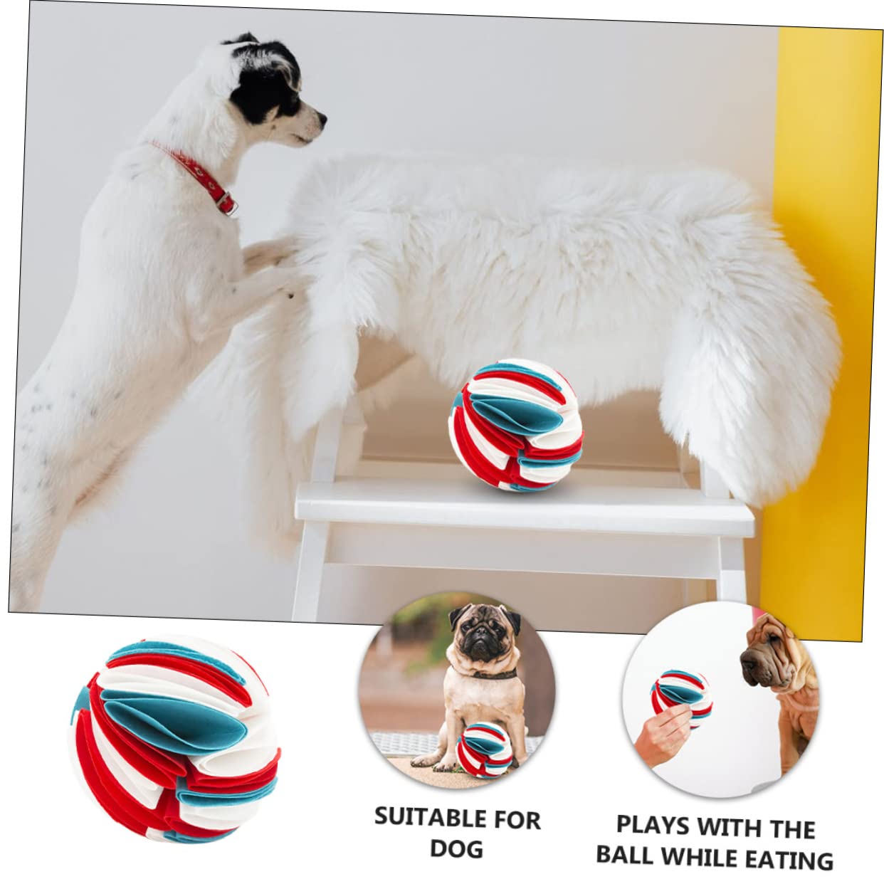 Supvox 3stücke Pet Dog Sniff Toy Interaktives Schnüffelspielzeug Für Welpen Buntes Kauspielzeug Aus Sicherem Material Langsame Futterzufuhr Für Drinnen Und Draußen