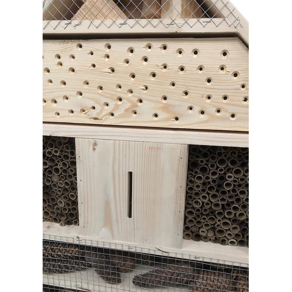 Insectenhotel - Bijenhotel - Vlinderhotel - 12 x 49 x 79 cm - 12,5 kg - Vrijstaand