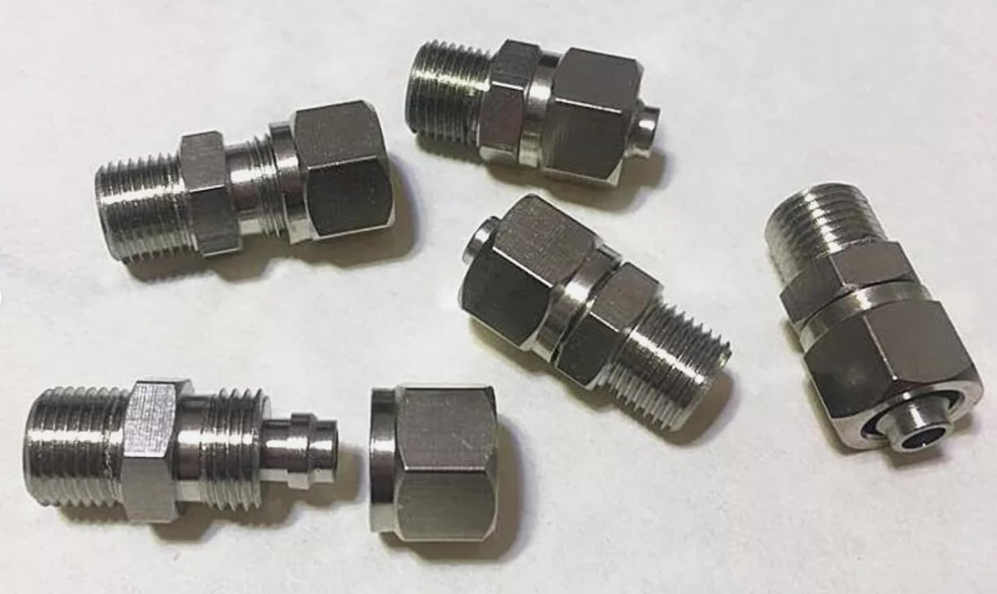 Coats 5PC Tire Tyre Changer Machine Parts Air Pipe Fittings Valve Metal 1/8 8mm