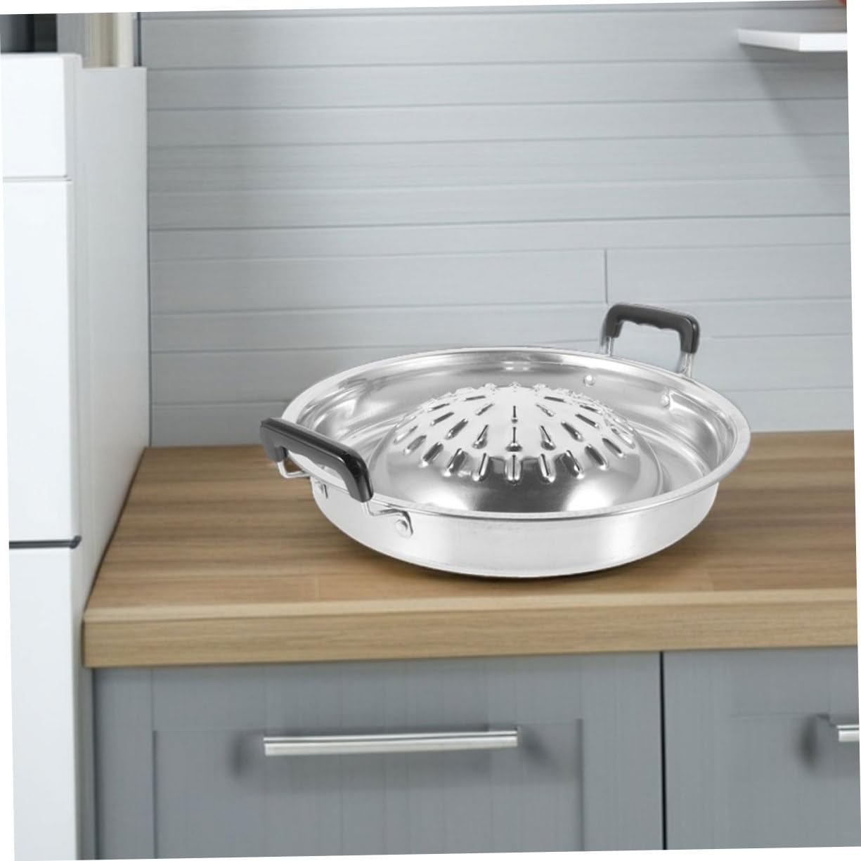 SUPVOX 2pcs Korean Bbq Grill Pan Portable Non-stick Grill Tray for Cooking Even Heat Distribution Effortless Cleaning for Camping and Household Bbq