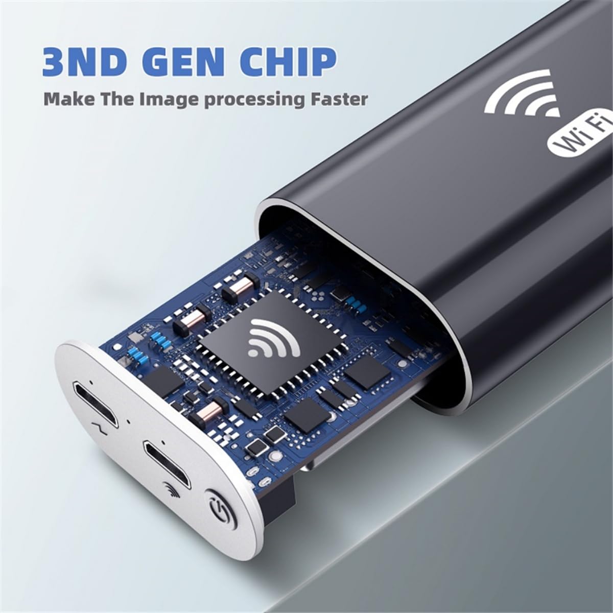 Bezprzewodowa kamera endoskopowa 8,0 mm, 2,0 megapikseli, 720P HD, WiFi, boroskop inspekcyjny, IP67, wodoodporna kamera inspekcyjna z 8 diodami LED, 10 m