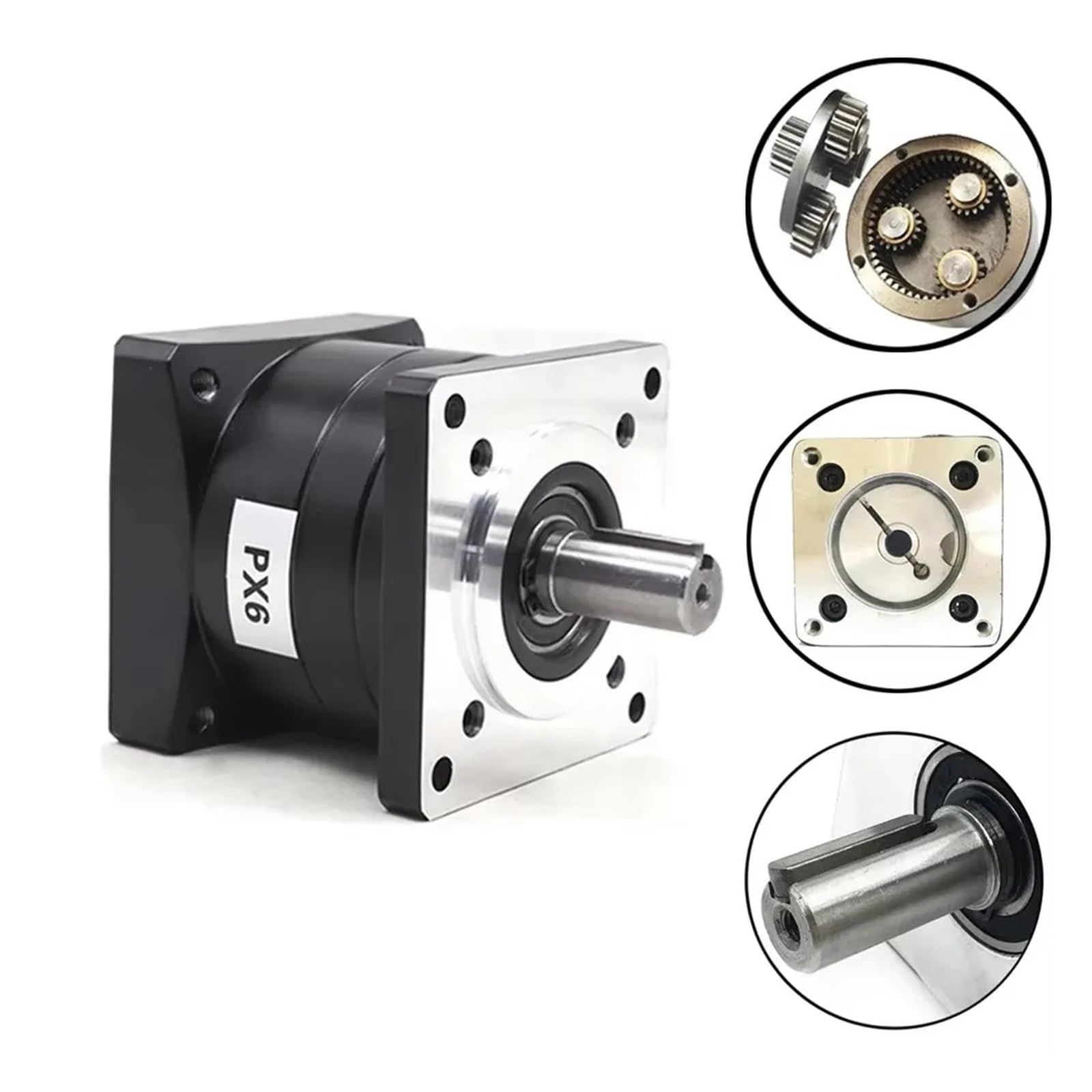 Planetary gearboxes 3:1, 5:1, 10:1, 64:1, 100:1~216:1 for 60/80/110/130/180 Flange servo Motors CNC(Ratio 40 to 1,110PX-22mm Output)