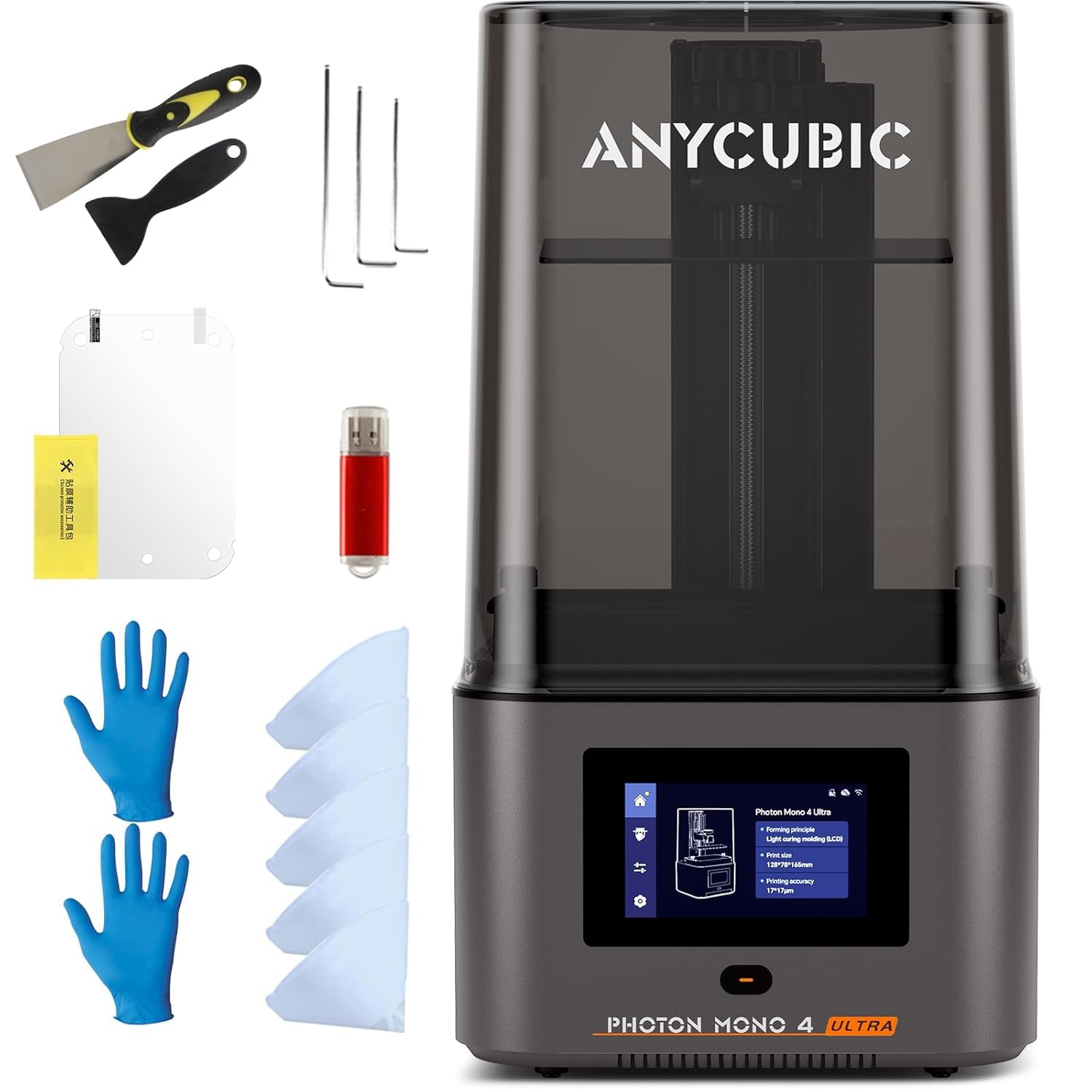 ANYCUBIC Photon Mono 4 Ultra 10K Imprimante 3D Résine Vitesse Max 120mm/h