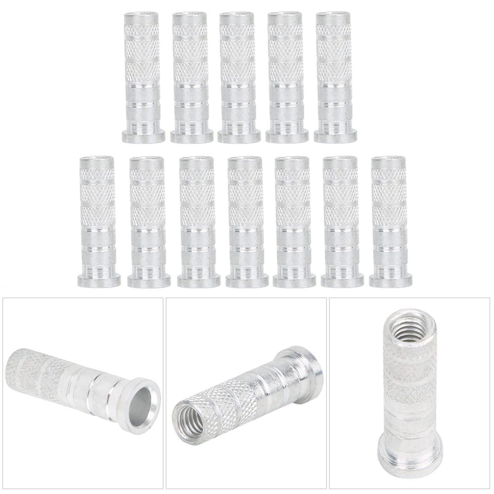 Cocoarm Lot de 12 flèches en aluminium pour tir à l'arc - Inserts de flèches en aluminium - Base légère de 6,2 mm de diamètre - Pointe de flèche - Entraînement du tir à l'arc