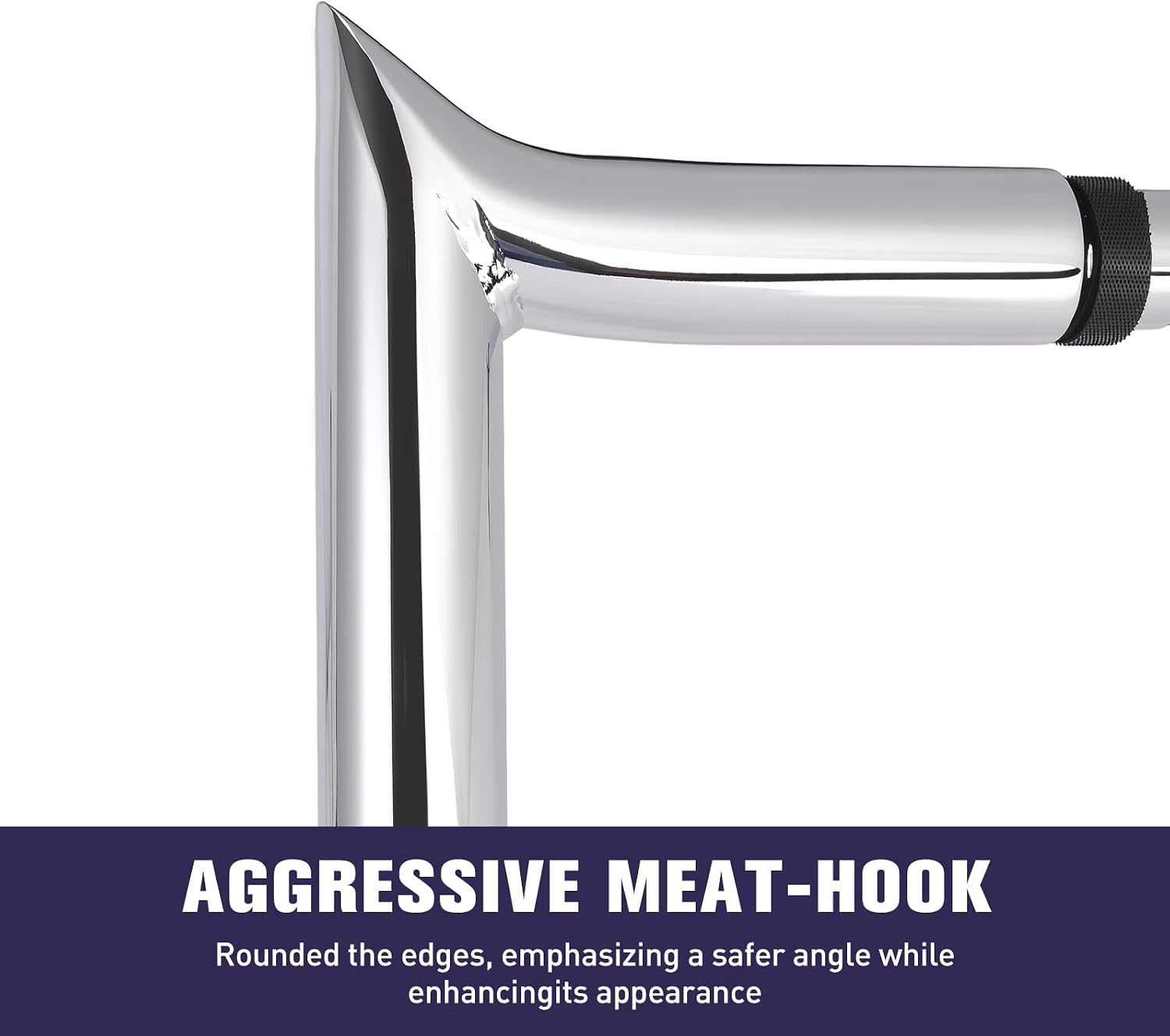 Pre-Wired Rise Handlebars Ape Hangers for Harley 2014-2023 Street Glide Electra Glide Ultra Limited 1.25" Fat Meathook Handle Bar Prewired CAN-Bus Wire and Guiding Line (Chrome, 14 inch)
