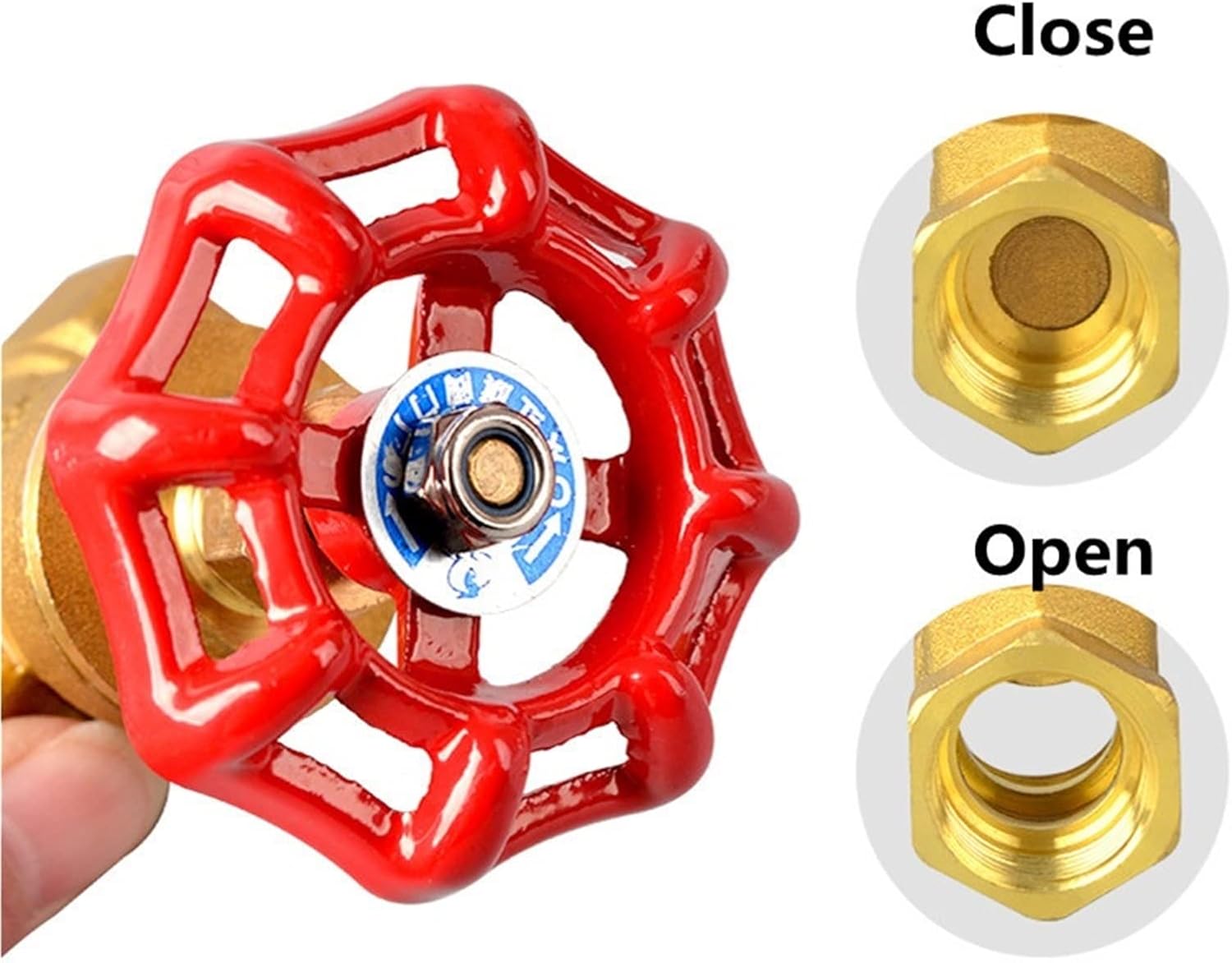 Brass Gate Valves Female Thread 1/8 1/4 3/8 1/2 3/4 1 1-1/4 Tap Water Valve Switch Valve Internal Thread Gate valves 1Pcs(DN32)
