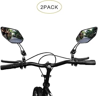 SOULBEST 1 par Bicicleta Espejo Retrovisor Ajustable Espejos Universales para Bicicleta de Monta/Bicicleta/E-Bike/Monopatín/Silla de Ruedas/Andador/Scooter Electrico