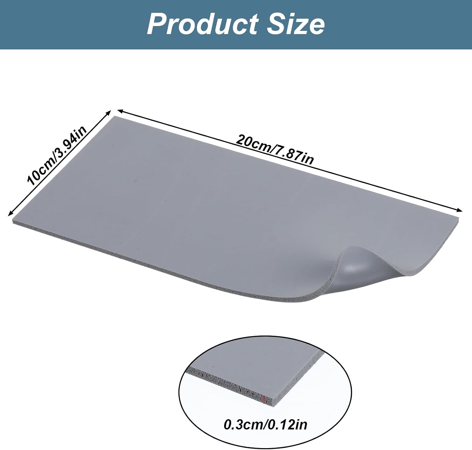 RAHHLIZS 2PCS Heat Press Mat 4"X8" Gray Silicone for HTV Vinyl DIY Business