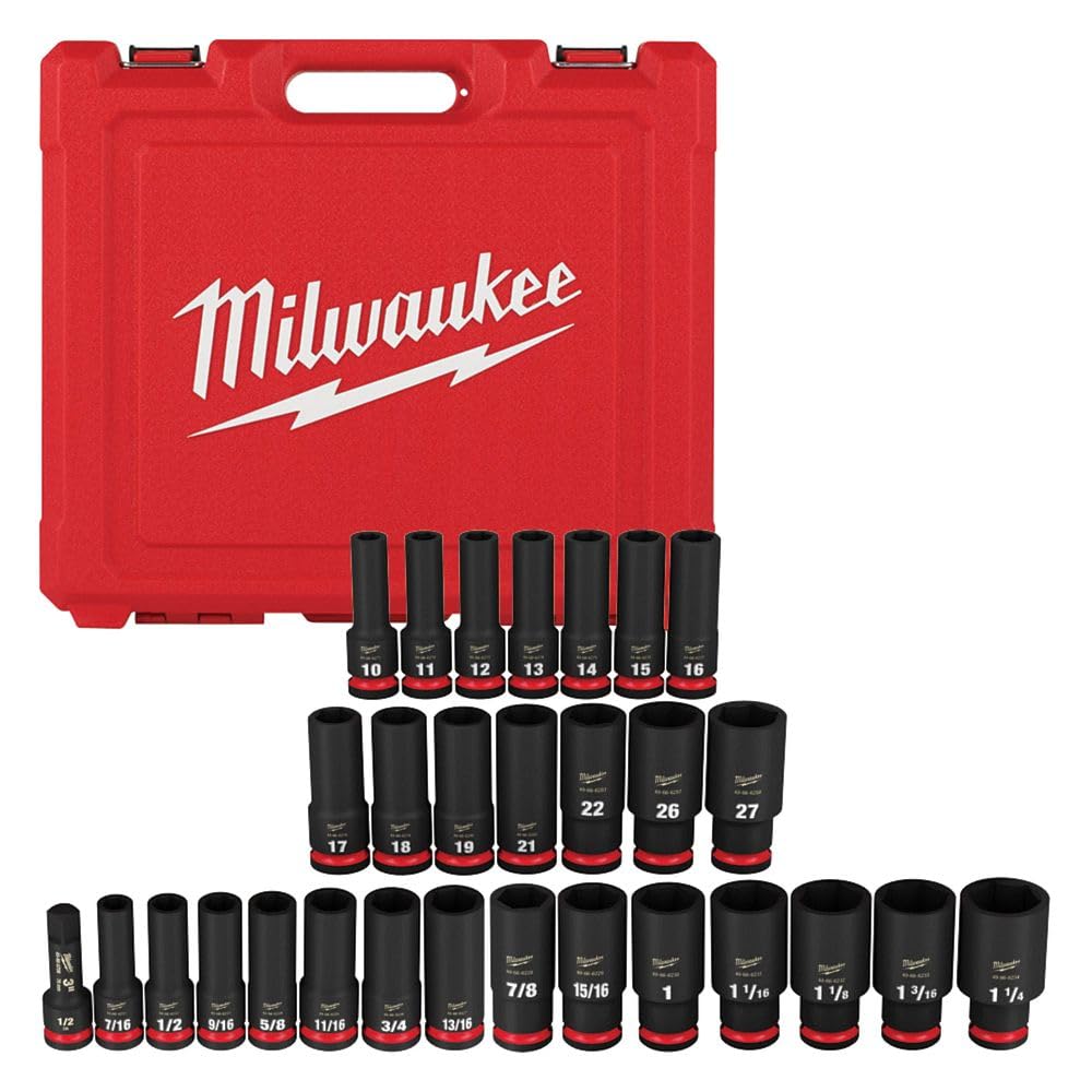 Milwaukee Electric - 29PC IMP Duty 1/2DR SAE Metric DP 6-PT Socket