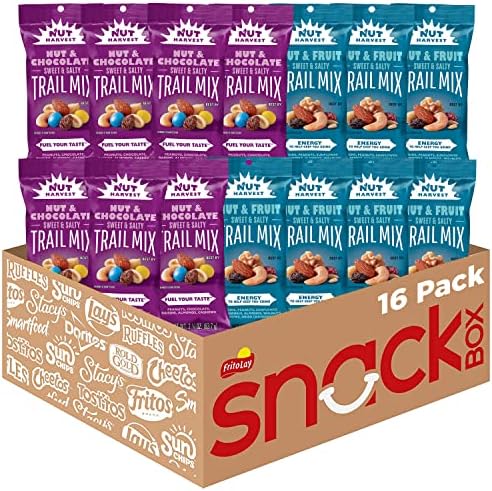 Nut Harvest, Trail Mix Variety Pack, 2.25 Ounce (Pack of 16)