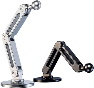 17mm Universal Ball Head Metal Aluminum Alloy car Bracket Adhesive Base Accessories Extended Central Control Instrument Panel([Silver] singlebracketbase)