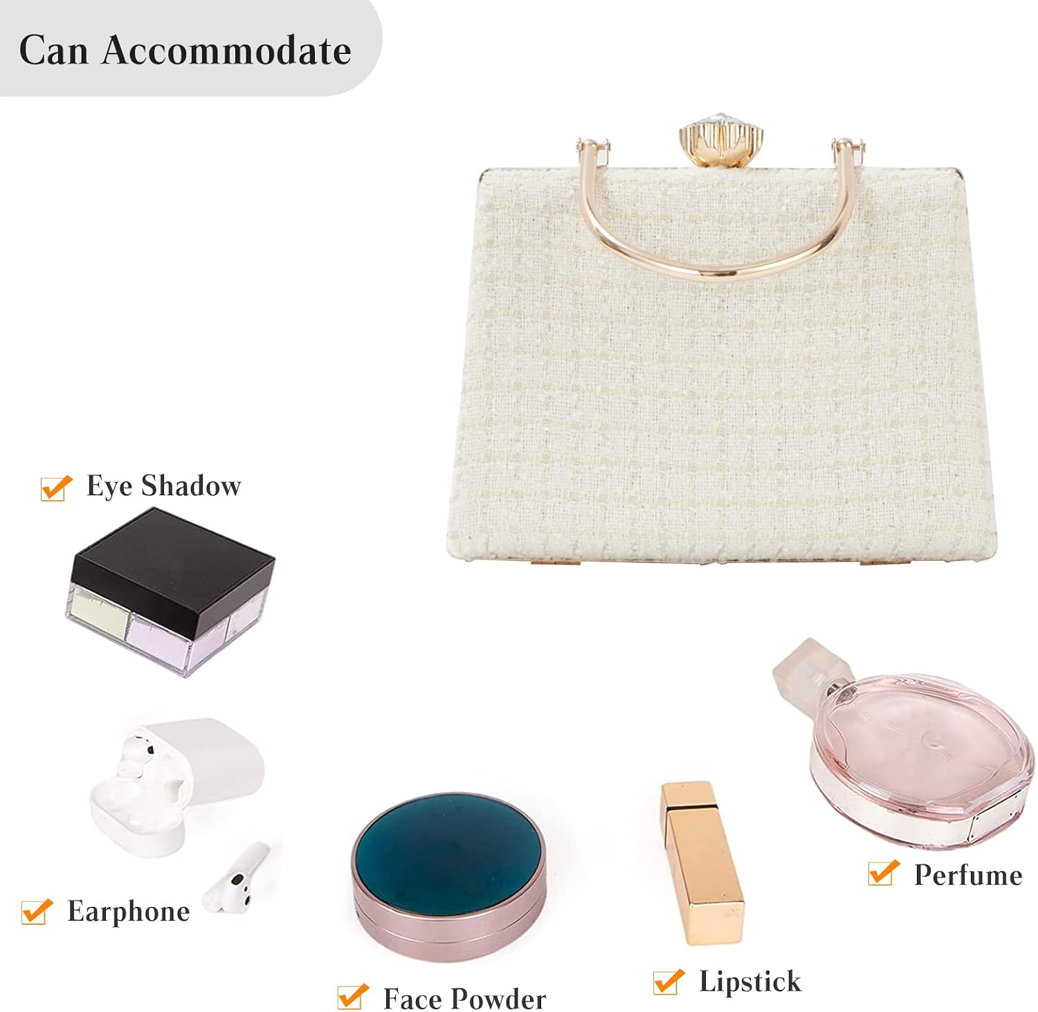CORIOS Small Evening Bag for Women Rhinestone Clutch Purse Sparkly Glitter Shoulder Bag