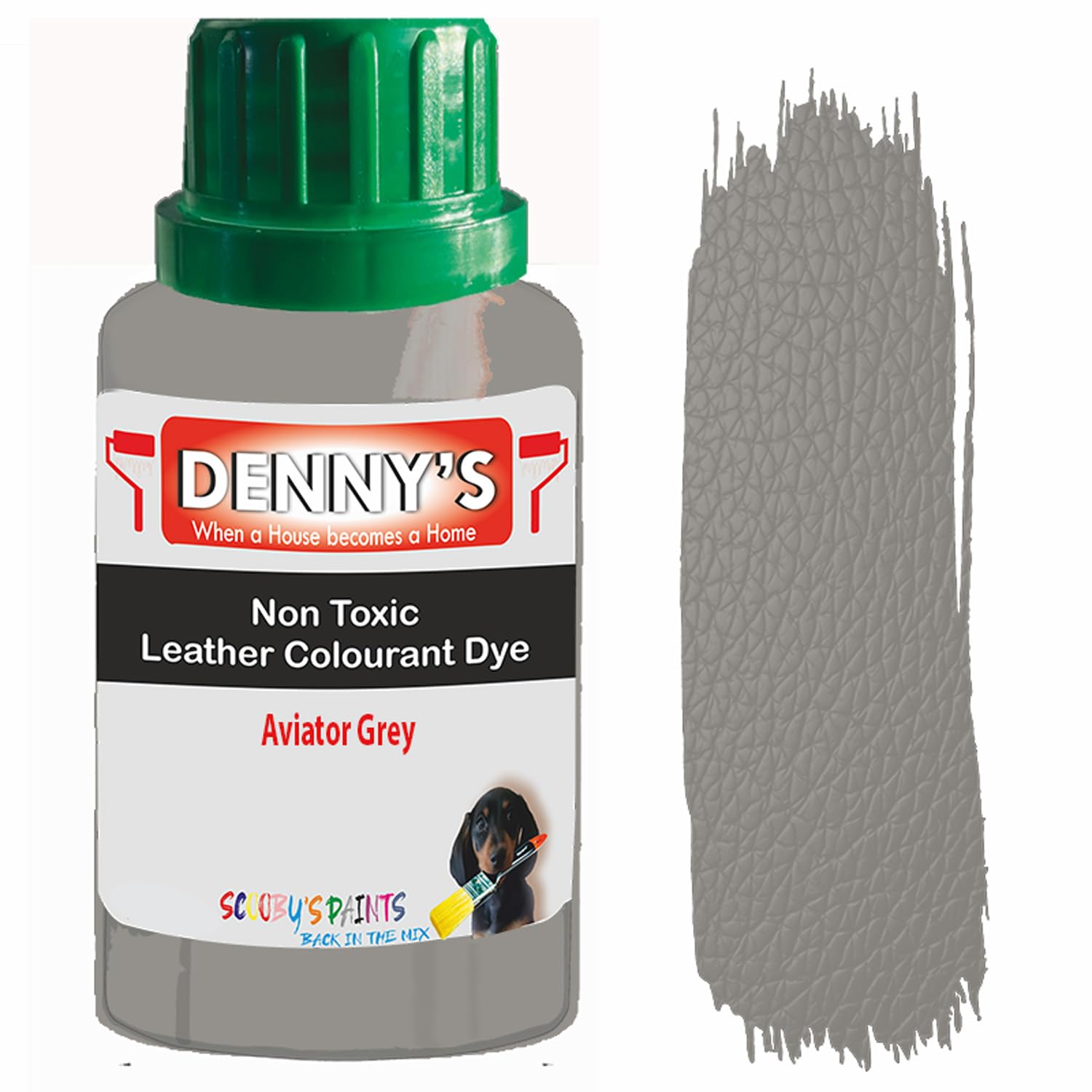 All in One Leather Colourant Self Seal Leather Dye Repair Paint for Furniture, Sofas, Car Seats (Aviator Grey, 100ml Bottle)