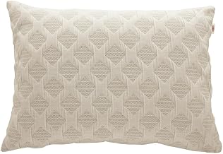 Henko - Cushion Cover 50 x 70 cm - Beige Embossed Jacquard Fabric - Invisible Zipper - No Filling - Made in Spain (Kimma Beige)