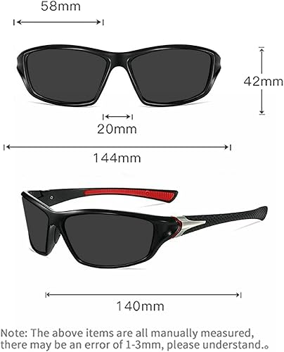 Miniatura 10 de willochra Gafas de sol polarizadas de lente completa envolventes para hombres y mujeres, ciclismo, conducción, lectores deportivos