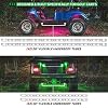 LEDGlow 12pc Million Color LED 4-Seater Golf Cart Underglow Neon Kit with Canopy, Wheel Well & Interior Lights Fits EZGO, Yamaha, Club Car, ICON, Evolution, Tomblerin, Star EV - for 12-Volt Battery
