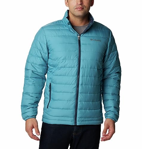Image of Columbia Men Omni-Heat Reflective Powder Lite Hooded Hiking and Trekking Down Jacket