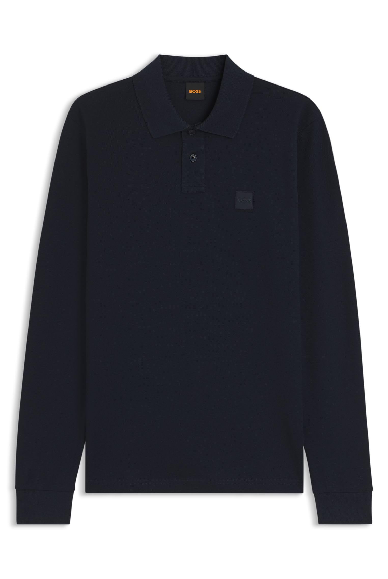 BOSS Mens Passerby Stretch-Cotton Slim-fit Polo Shirt with Logo Patch