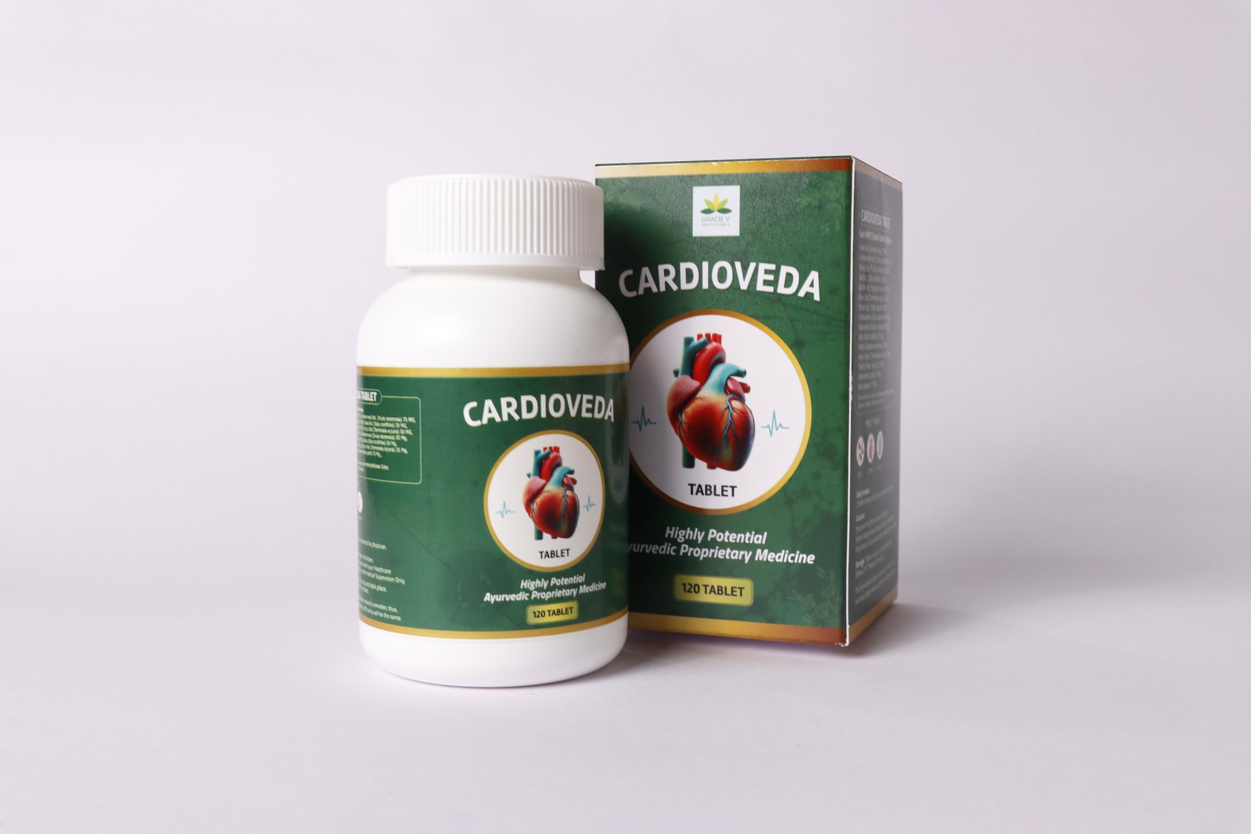 Cardioveda Ayurvedic Heart Health Supplement Tablets, 120 Count, with Curcumin and Herbal Extracts-image-42