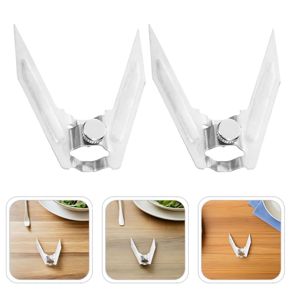Set 12 Forchette per Spiedo Girarrosto in Acciaio Inox Resistenti al Calore, Accessori per Barbecue e Forno per Pollo Arrosto Uniforme, Adatte a Grigliate All’aperto e Cucina