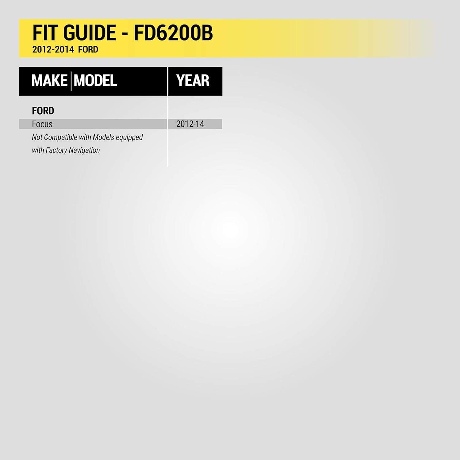 Scosche FD6200B Double DIN Radio Installation Dash Kit Compatible with Select 2012-14 Ford Focus - Non Factory Navigation Models Only - Car Stereo Install Kit