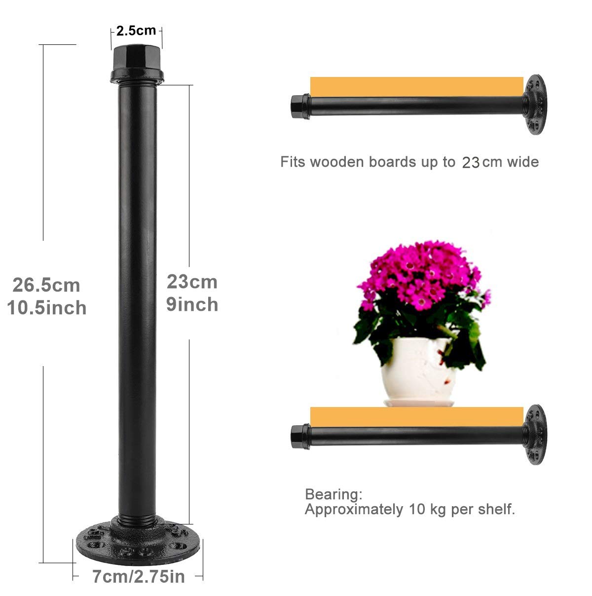 Staffe Di Montaggio A Parete In Acciaio Inossidabile A Forma Di L Per Impieghi P - Foto 3