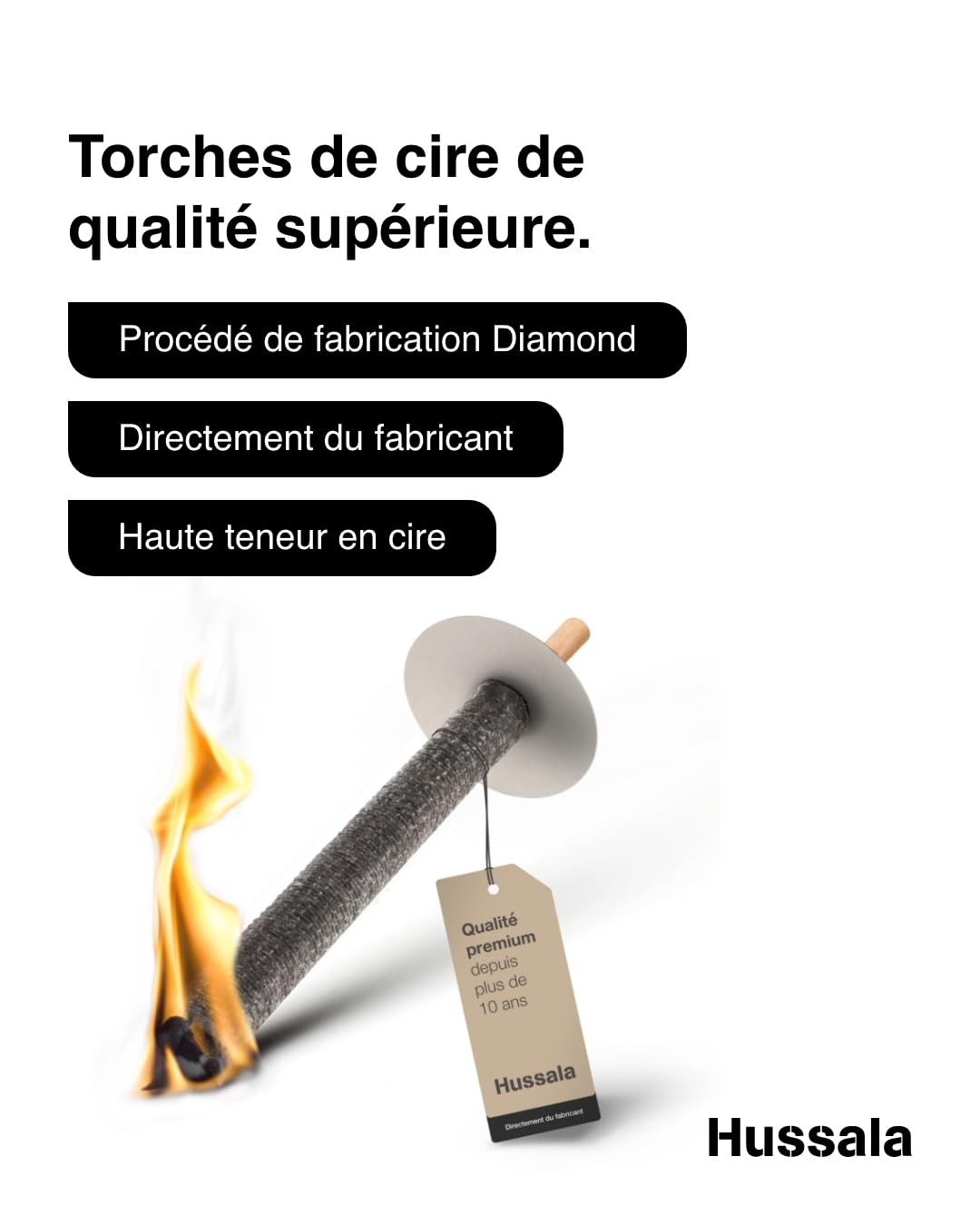 Jopassy 50 Torches Temps De Combustion 45 Min. Torches De