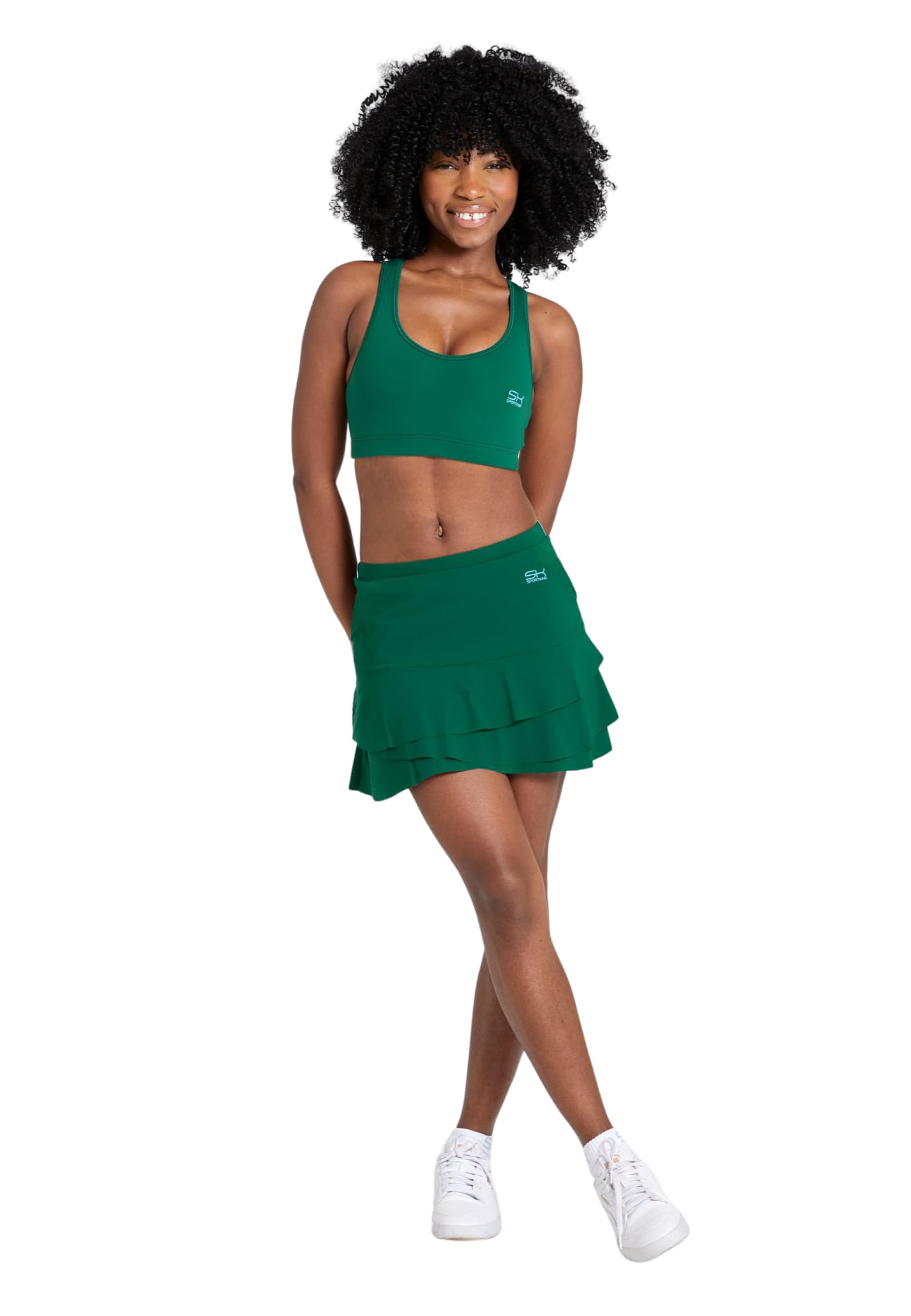 Sportkind Mädchen & Damen Tulip Light Tennis, Hockey, Golf Skort, Rock mit Innenhose, atmungsaktiv, UV-Schutz