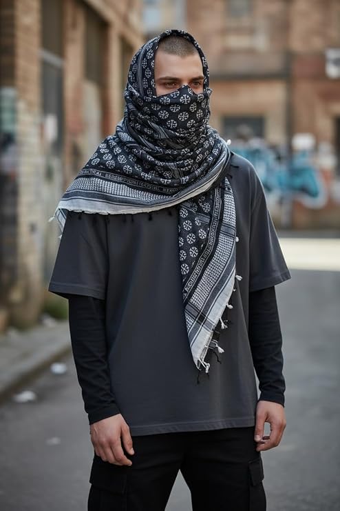 Redemption Tactical Crusader Cross Templar Tactical Scarf Military Shemagh Keffiyeh