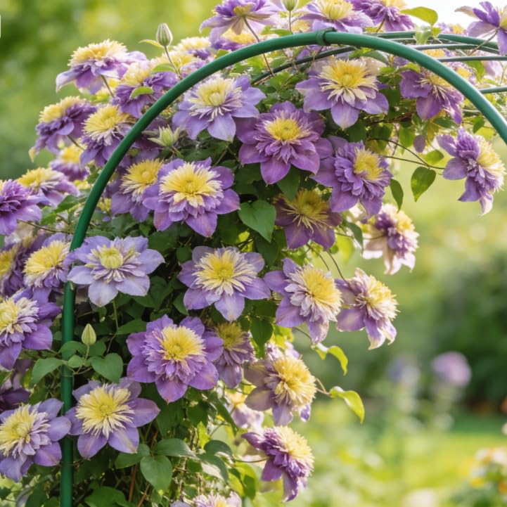 Clematis Montana Rhizomes/Climbing Plant Clematis Plants Outdoor/Garden Fence/wall/Iron gate/Tree/Trellis Decoration/that Grow Fast/Golden Jade Carving-8 Rhizomes-C