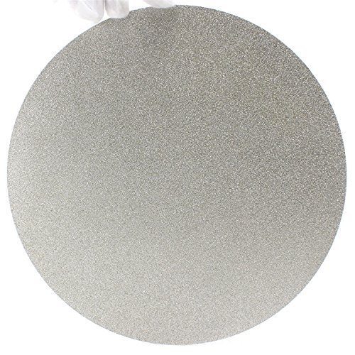 Image of ILOVETOOL 12 Inch Diamond Grinding Disc 60 Grit, No Center Hole Flat Lap Disk, Electroplated Diamond Abrasive Wheel for Stone Glass Gemstone Grinding Shaping, Wet Use Lapidary Equipment