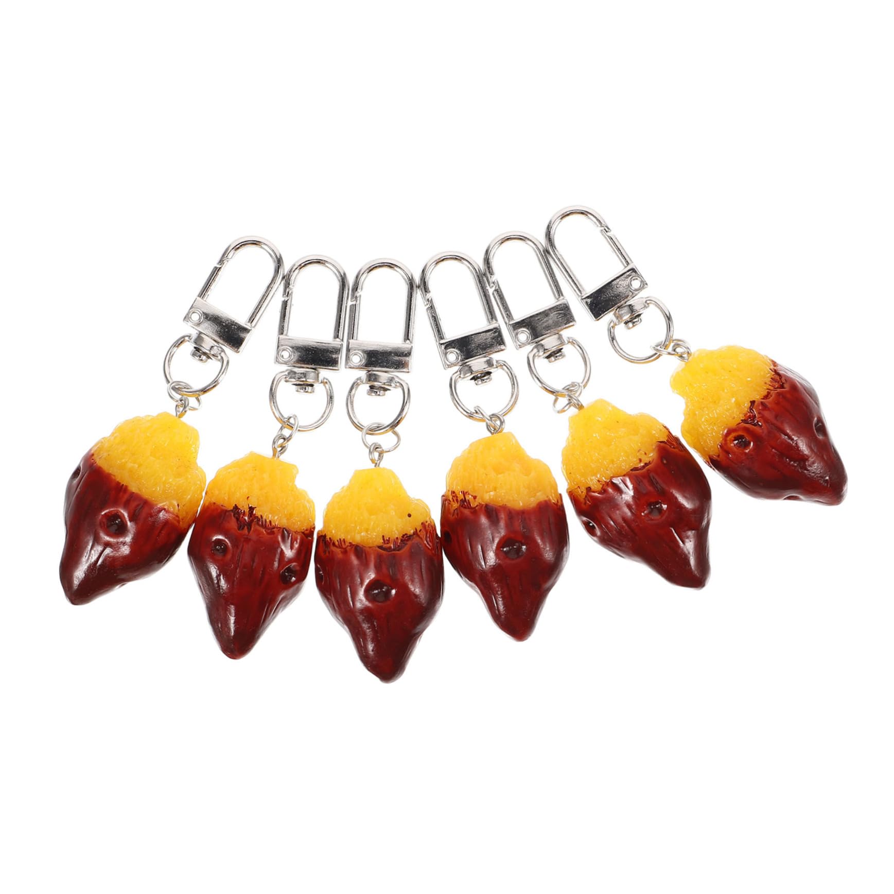 TOGEVAL 6 Pcs Sweet Potato Keychain Simulation Food Charm Keychain Sweet Potato Pendant Charm Sweet Potato Pendant Sweet Po, Resin, Plastic : Clothing, Shoes & Jewelry
