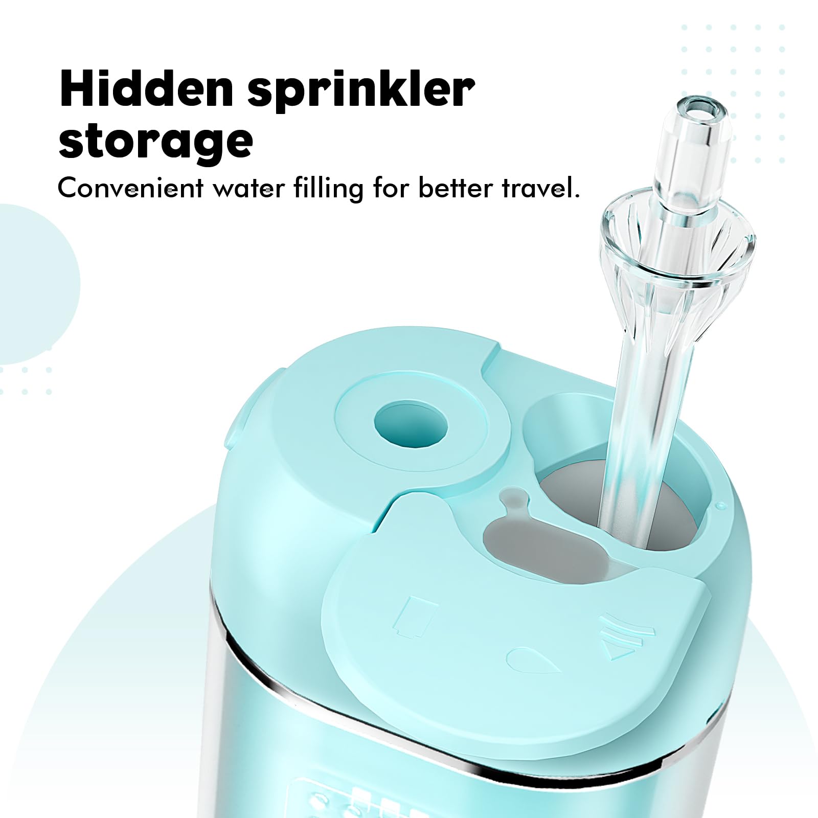 Potente irrigador dental portátil inalámbrico de agua: recargable [2000 mAh Li-ion] Irrigador bucal para viajes y hogar, limpiador de máquina grande Vol tanque telescópico 5 modos IPX7 impermeable púa