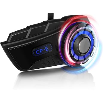 Moman Motorcycle Headset Intercom CP-E Motorcycle Helmet Communication System for 6 Riders with 2000M Hi-Fi Speakers Multiple Noise Reduction Music Sharing FM Radio Waterproof Single Pack