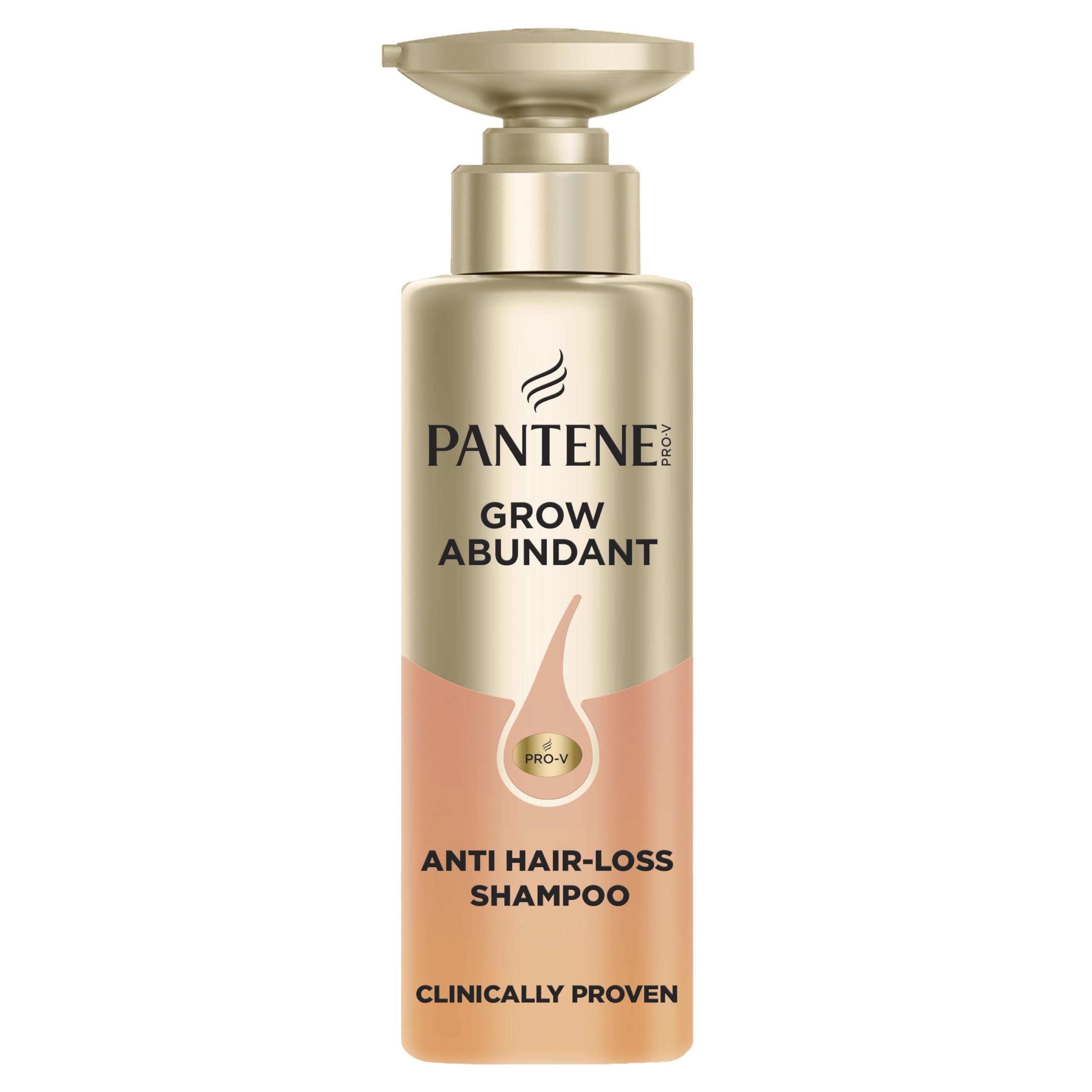 Pantene Grow Abundant Anti Hair Loss Shampoo 290ml for Stronger, Longer, Denser Hair in 8 Weeks, Strengthens Anchorage and Improves Hair Resilience, With 900mg Pro-Vitamin Complex & Niacinamide