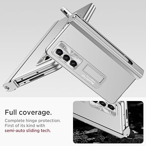 Miniatura 3 de Miimall Funda para Samsung Galaxy Z Fold 5 con S Pen, Fold 5 Pen con soporte para bolígrafo + película de lente + película protectora de pantalla