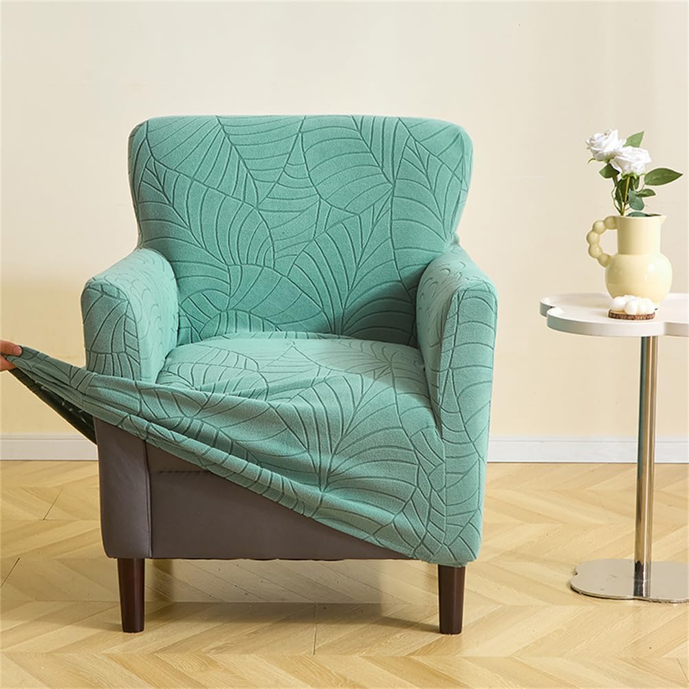 Armchair Sofa Covers 1-Piece Chair Cover for Living Room Stretch Chairs Slipcovers Removable Furniture Protector for Home Bedroom Furniture,Green