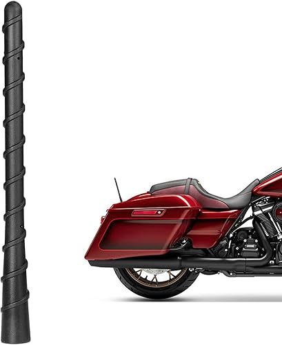 Bingfu Radio de motocicleta estéreo AM FM Rubber Whip - Antena corta de repuesto compatible con Harley Davidson Touring Electra Glide Road Glide