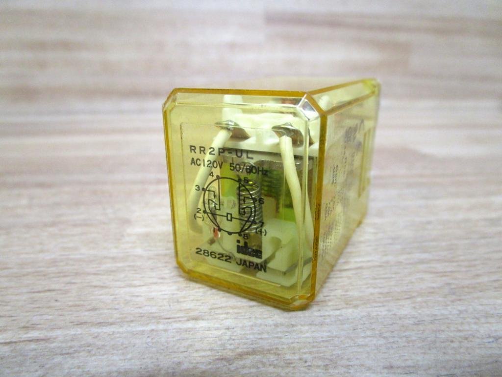 IDEC RR2P-ULAC120V 120 VAC Coil, 2 Poles DPDT, 50/60 HZ, 8 PIN Terminal, Power Relay, RR Series, Rugged Industrial 10 AMP, with LED Indicator