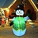 GOOCHI 6 Foot Christmas Inflatables Outdoor Yard Decoration Snowman with Hat,Blow Ups Snowman with Branch Hands