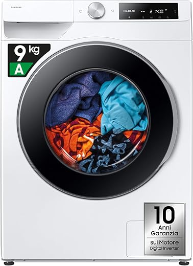 Samsung Lavatrice AI Control WW90DG6U25LE/U3 Libera installazione, 9 Kg, 1400 RPM, Wifi,...