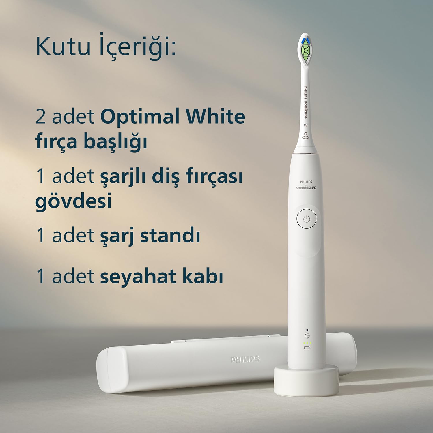 Philips Sonicare 5300 Spazzolino Elettrico Bianco HX7108/03 Con Custodia + 2 Testine, Tecnologia Sonicare di Nuova Generazione