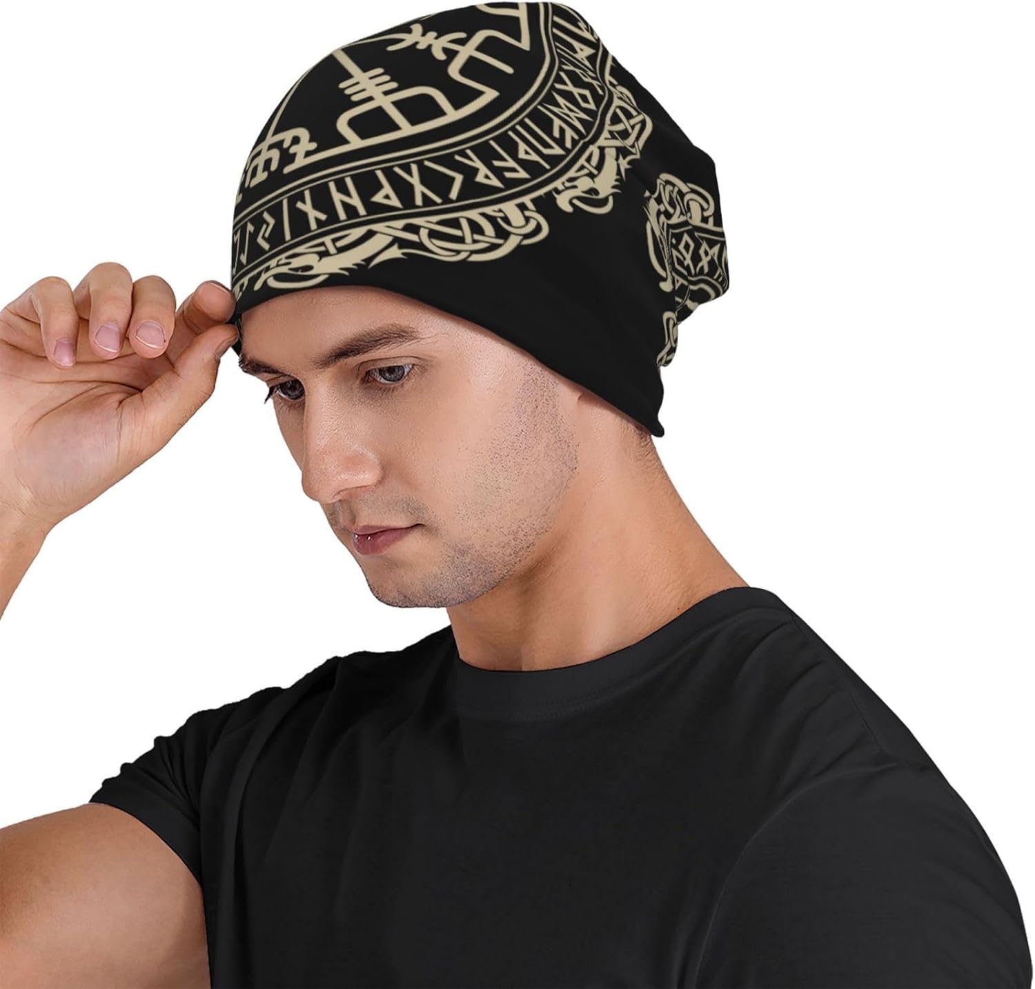 Skull Beanie for Women Men, Warm Stretch Knitted Beanies Hat Lightweight Casual Slouchy Cap Cancer Headwear - Image 8