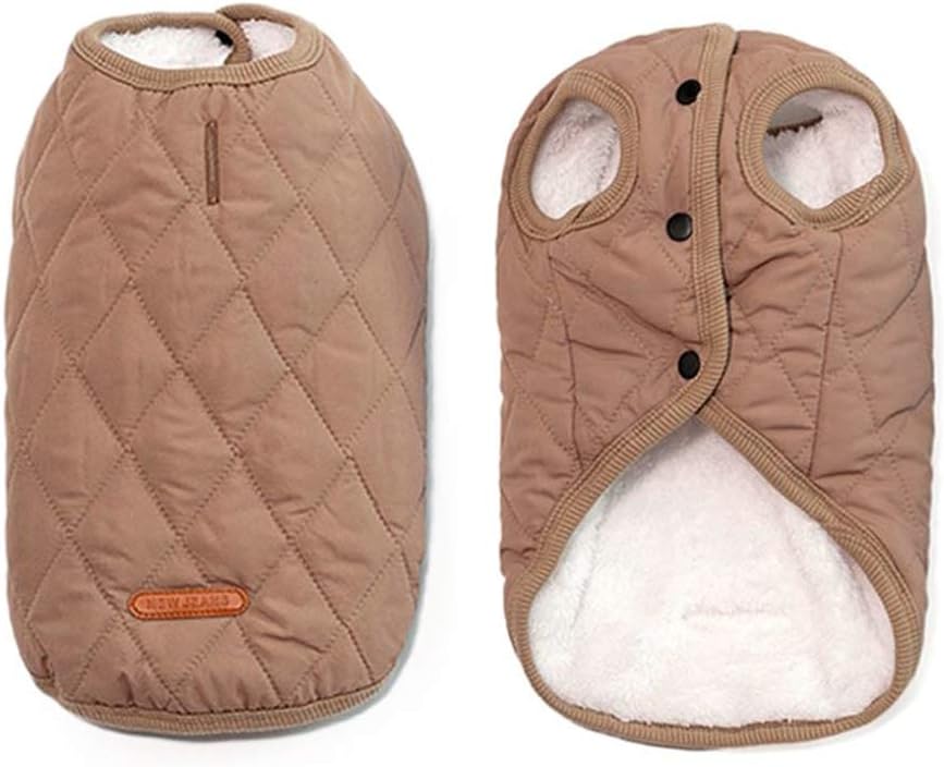 LESYEPT Dog Cold Weather Vest - Dog Jacket Dog Cold Winter Coat Windproof Waterproof for Small Dogs Cats - Grey Small