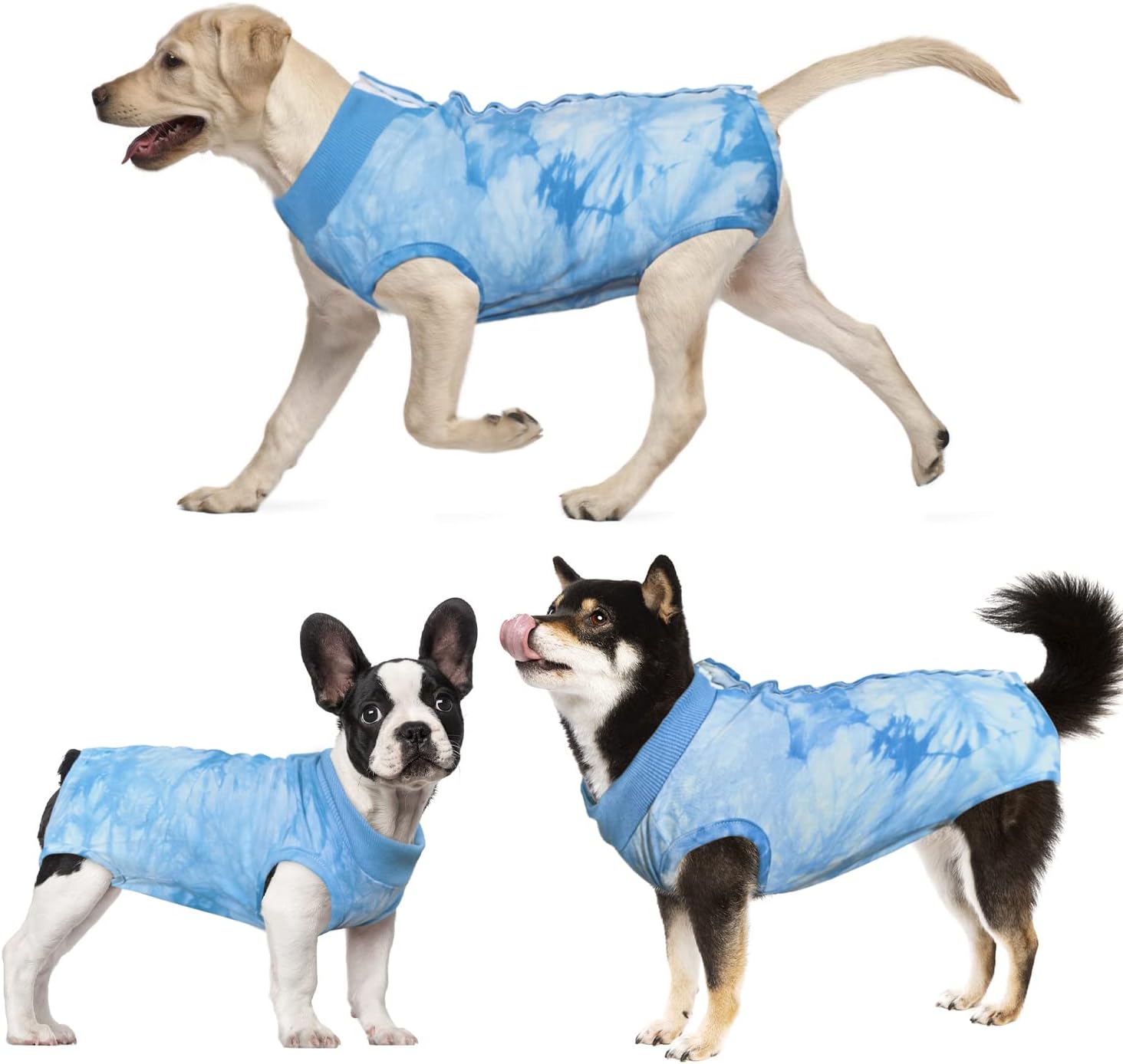 Dog Surgery Recovery Suit, Tie Dye Pet Surgical Suit for Female, Cone E