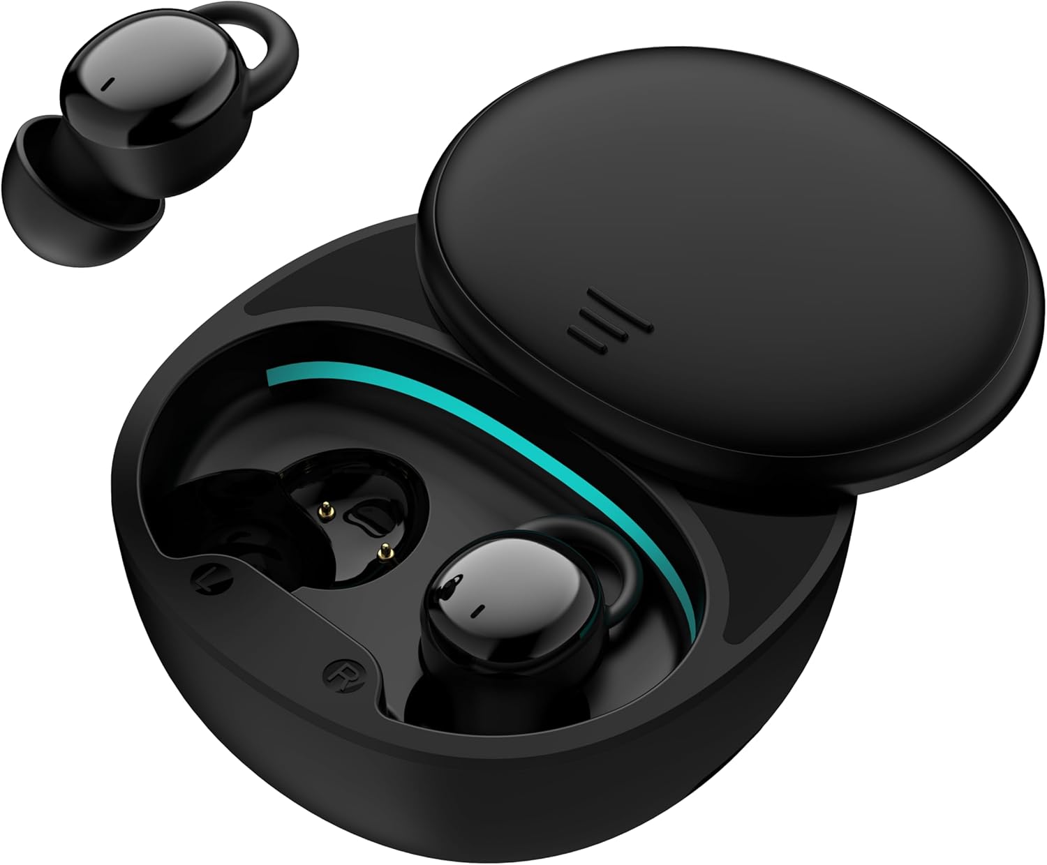 Noise Blocking Earbuds for Sleep with Travel Charging Case, 5.3 Wireless Bluetooth Streaming, 4.5 Hour Sleeping Support, Mini in-Ear Buds for Back and Side Sleepers (Black)