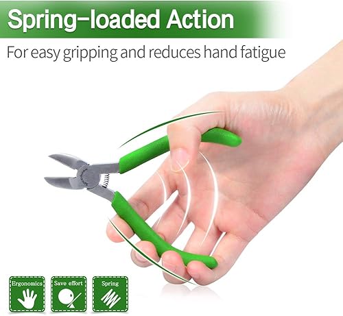 Miniatura 53 de SPEEDWOX Mini alicates de punta larga de 5-1/2 pulgadas, alicates de punta de cadena con cortador de alambre, cortadores laterales de nariz de aguja