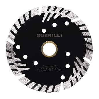Diamond Saw Blade 4 inch for Granite Concrete Stone Wet/Dry Cutting by SUBRILLI